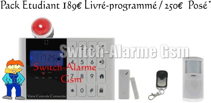 Pack Etudiant Détection intrusion 189€ Livré-Programmé Garantie