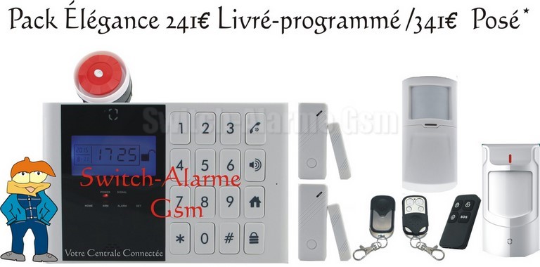 Pack Elegance Détection intrusion 241€ Livré-Programmé-Garantie